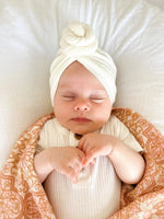 Rib Knot Turban | Milk