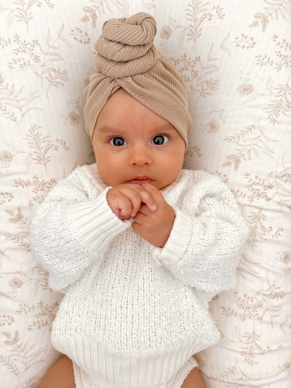 Rib Knot Turban - Mocha