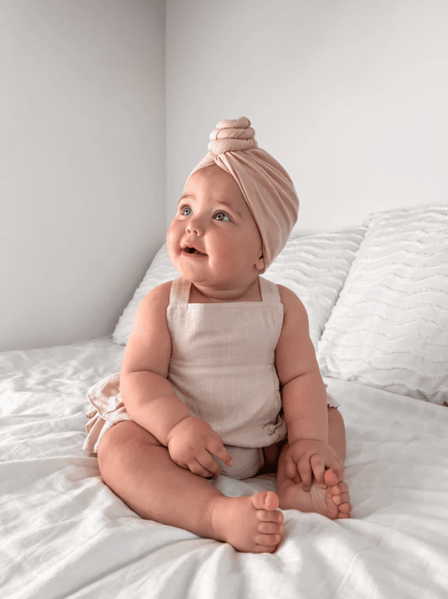 Rib Knot Turban - Champagne Pink