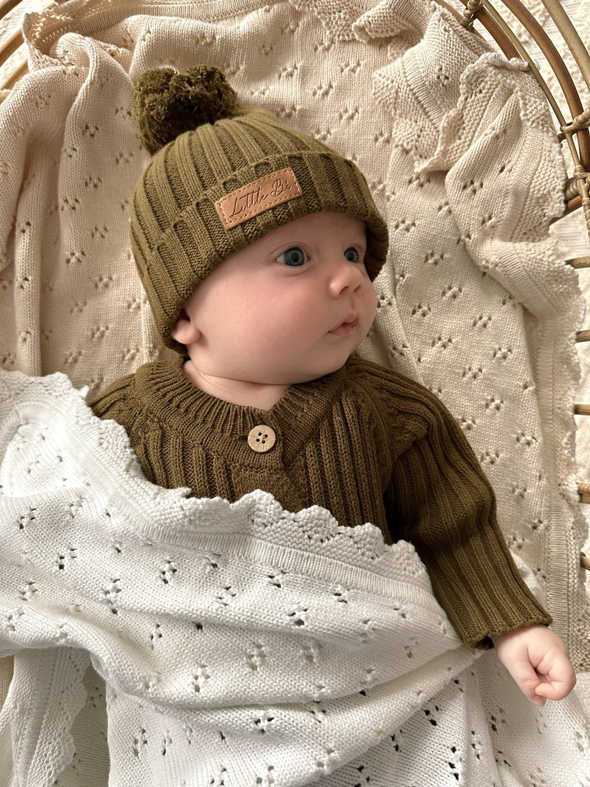 Ribbed Beanie - Olive