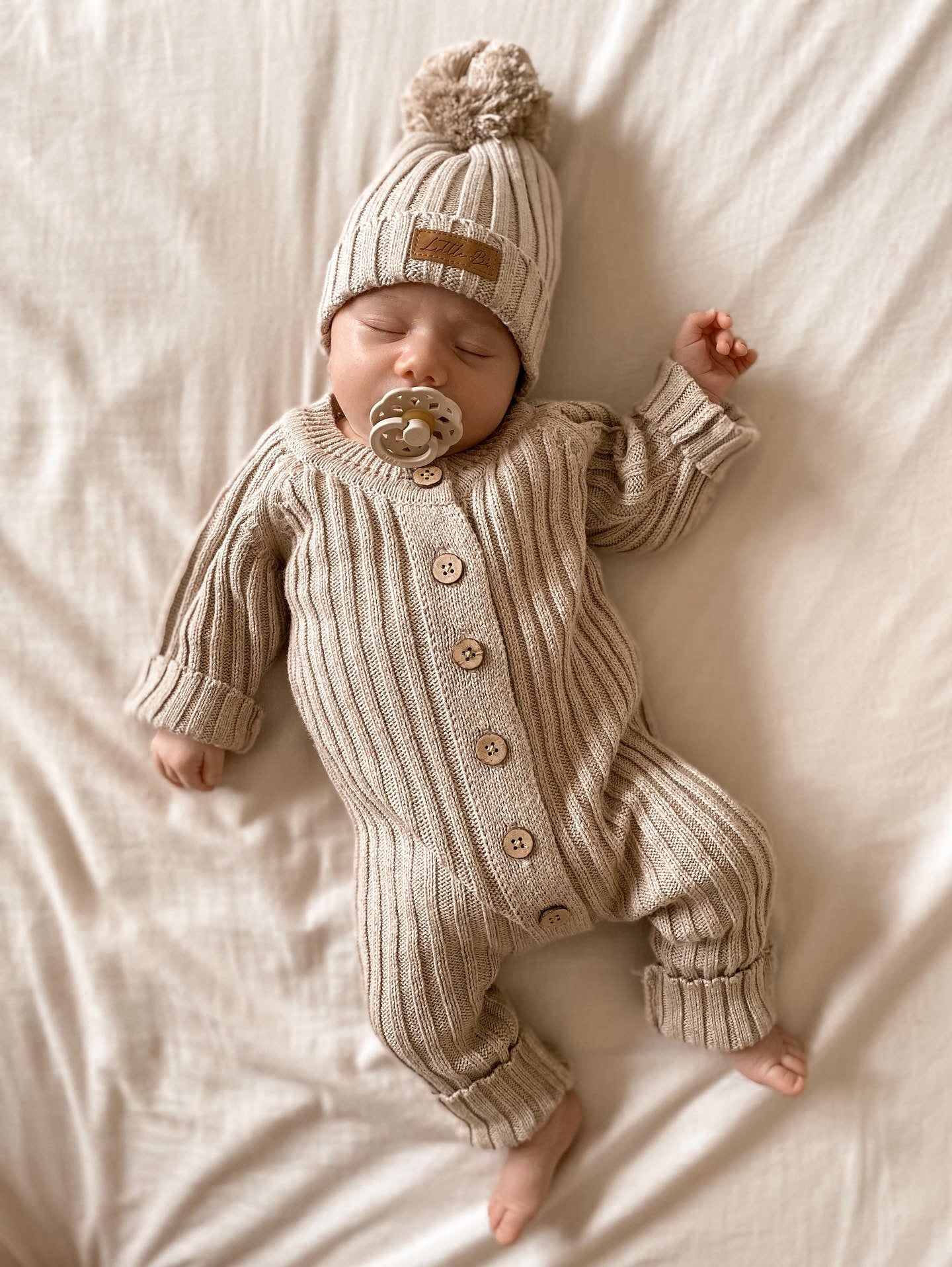 Ribbed Romper - Oak