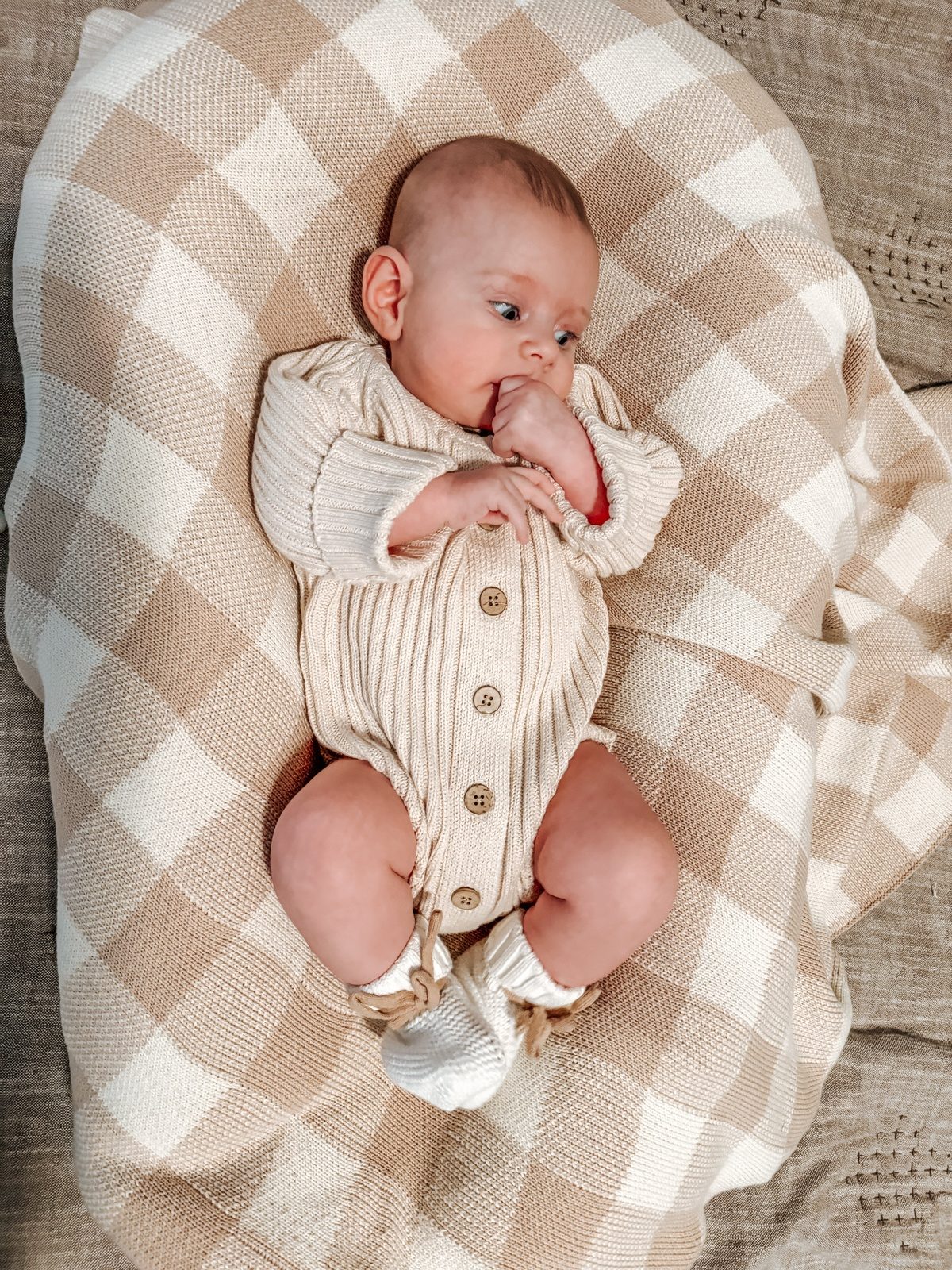 Ribbed Onesie - Honey Milk