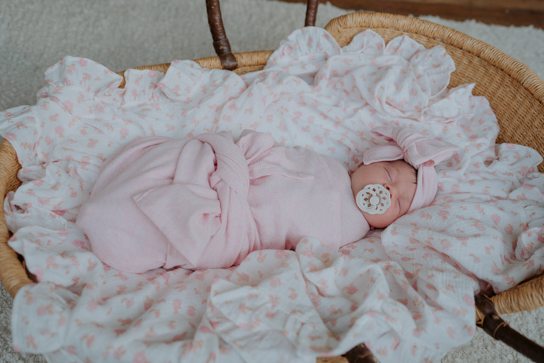 Swaddle Set | Waffle Baby Pink Marle