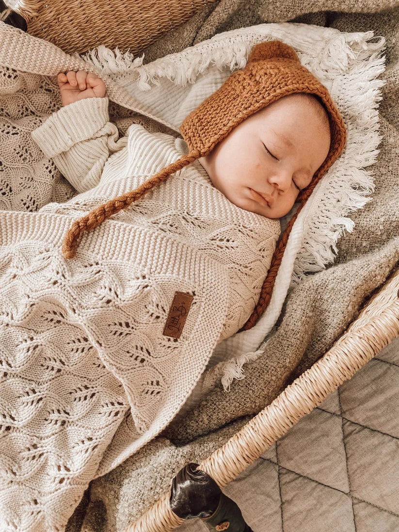 Woodlands Knit Blanket | Honey Milk