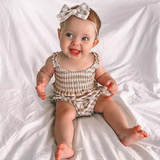Baby Girl Clothing Set | Abigail Ruffle Summer Set | Brave Little Lamb