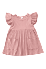 Anna Ribbed Dress-Baby Pink