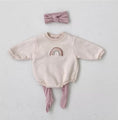 Load image into Gallery viewer, Asher Rainbow Romper-Apricot
