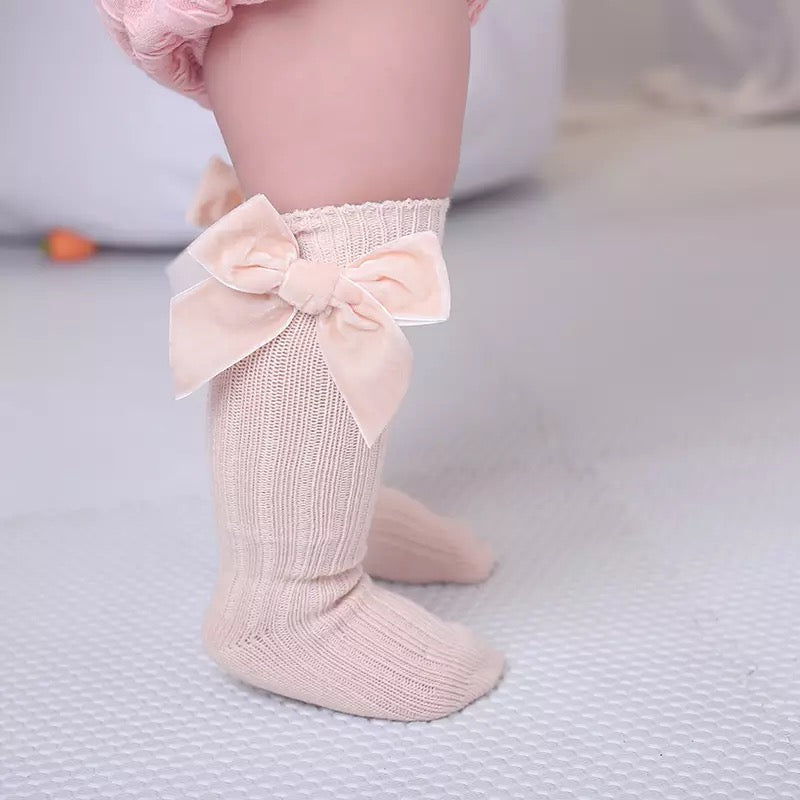 Blythe Velvet Bow Socks