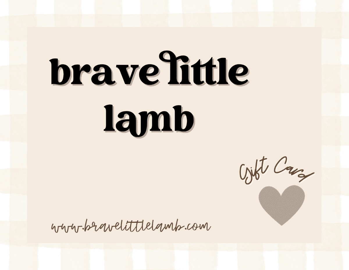 Brave Little Lamb Gift Card