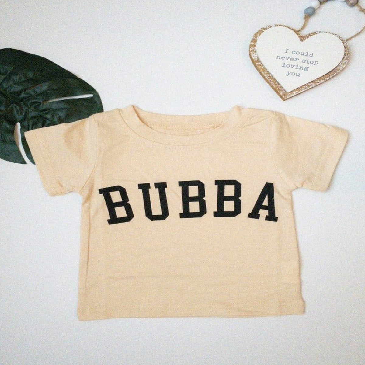 Bubba Print Tee-Beige