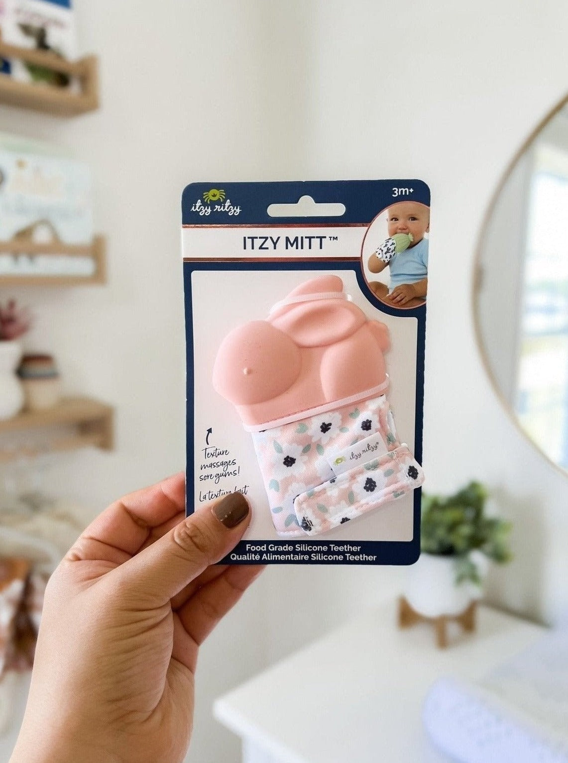 Silicone Bunny Teether | Itzy Mitt Teething Mitt | Brave Little Lamb