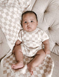 Load image into Gallery viewer, Outfit For Newborn | Checkered Knit Romper | Brave Little Lamb
