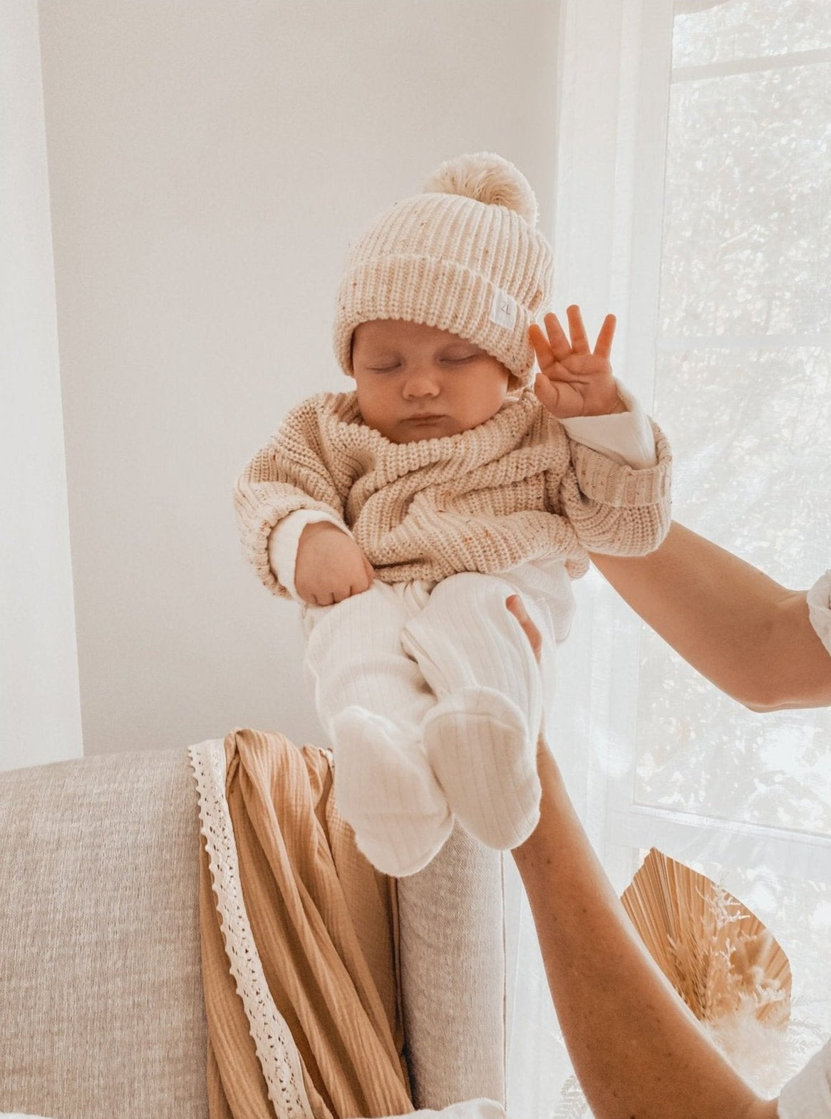 Infant Beanie Hat | Chunky Knit Beanie | Brave Little Lamb