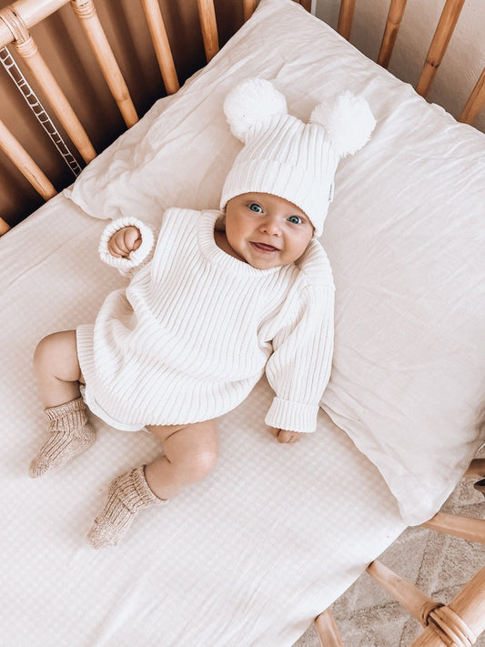 Baby Winter Clothes | Sweater And Beanie Set | Brave Little Lamb