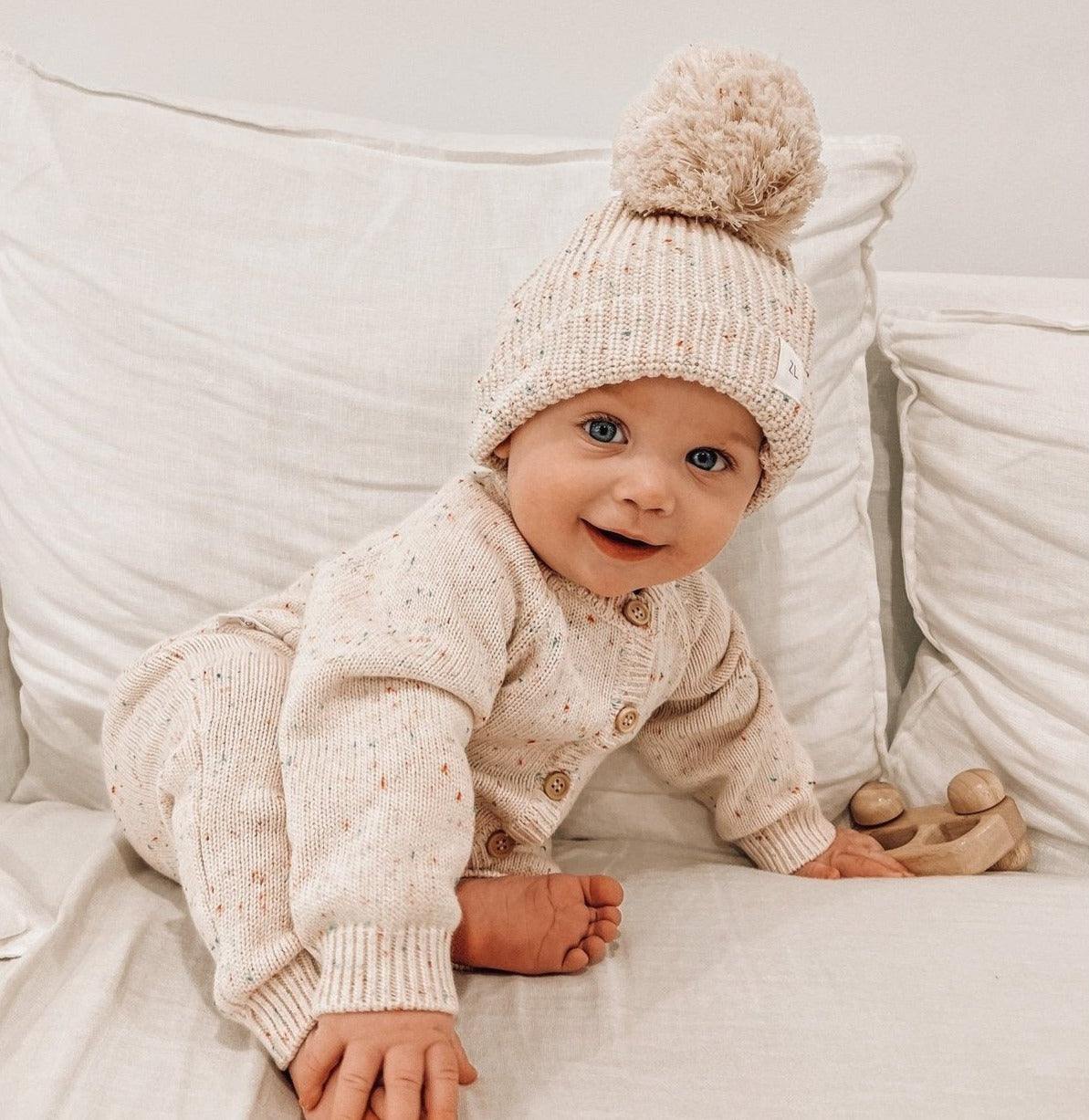 Newborn Knitted Outfit | Classic Knit Romper | Brave Little Lamb