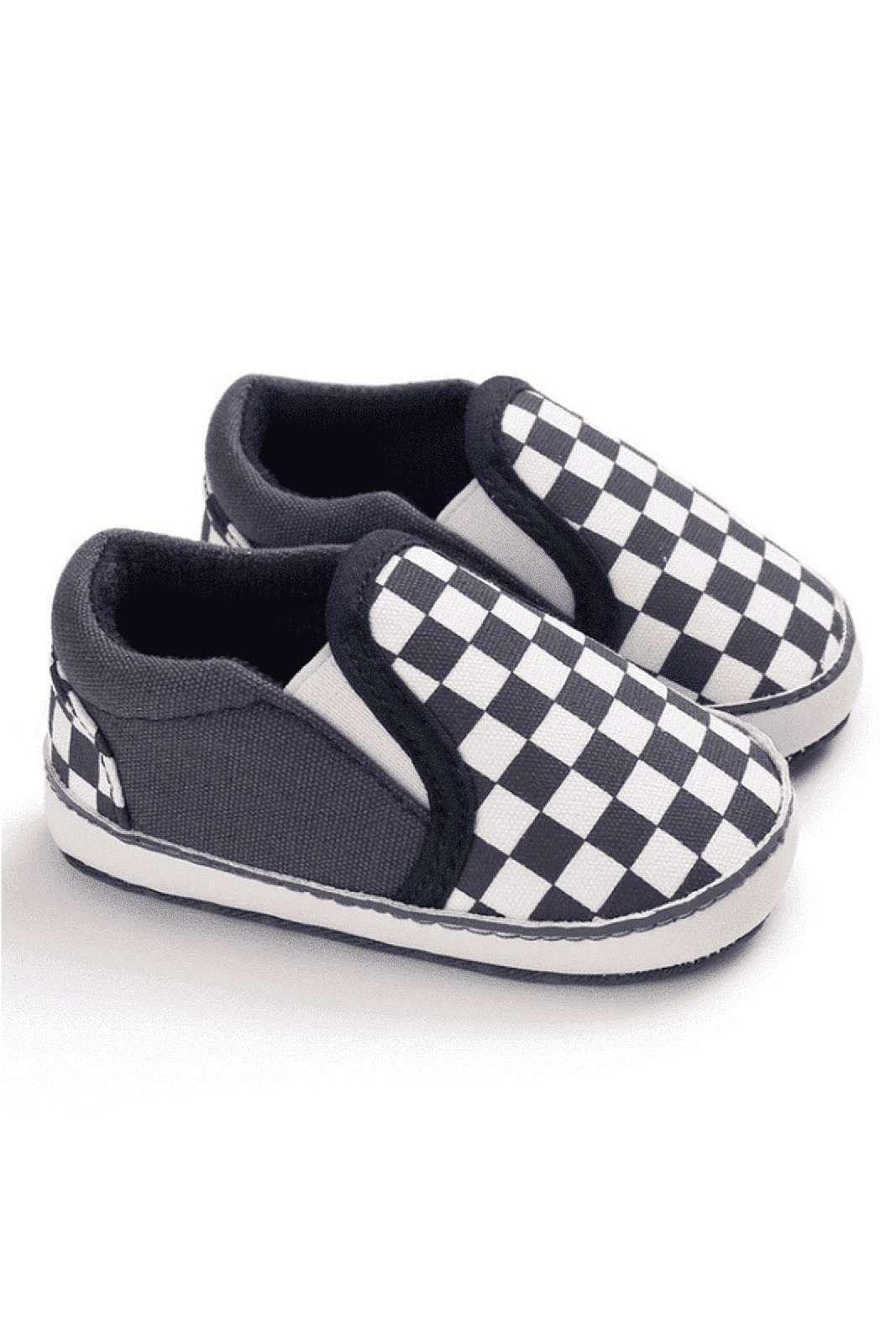 Elijah Checkered Shoes-Charcoal