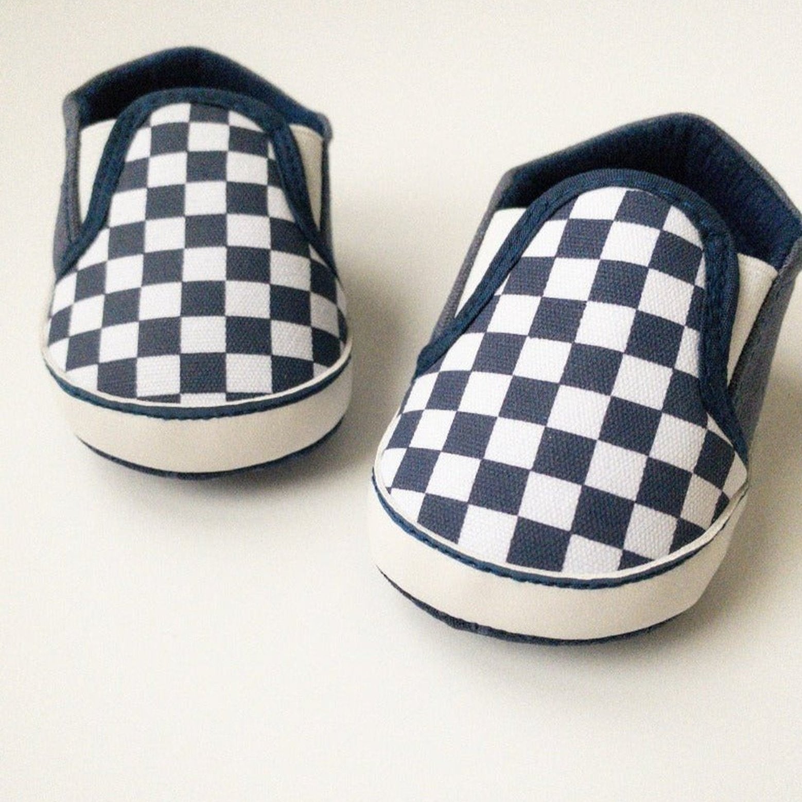 Elijah Checkered Shoes-Charcoal
