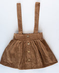 Load image into Gallery viewer, Fallon Corduroy Suspender Skirt-Praline
