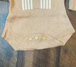 Felix Knit Rainbow Romper-Cream