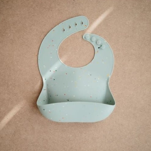 Cambridge Blue Confetti Bib