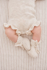 Frill Knit Bodysuit-Honey