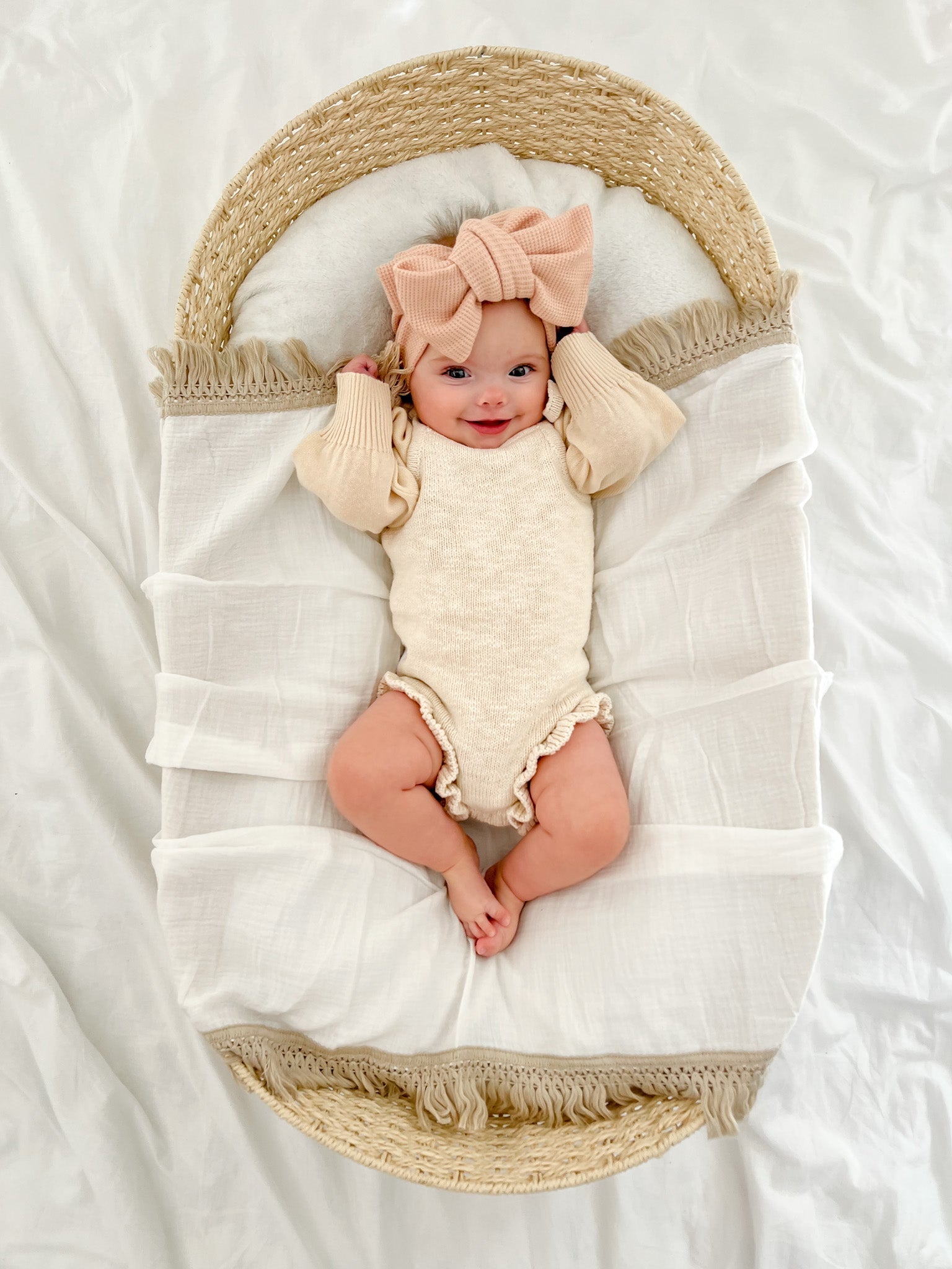 Bodysuit For Baby Girl | Frill Knit Bodysuit | Brave Little Lamb