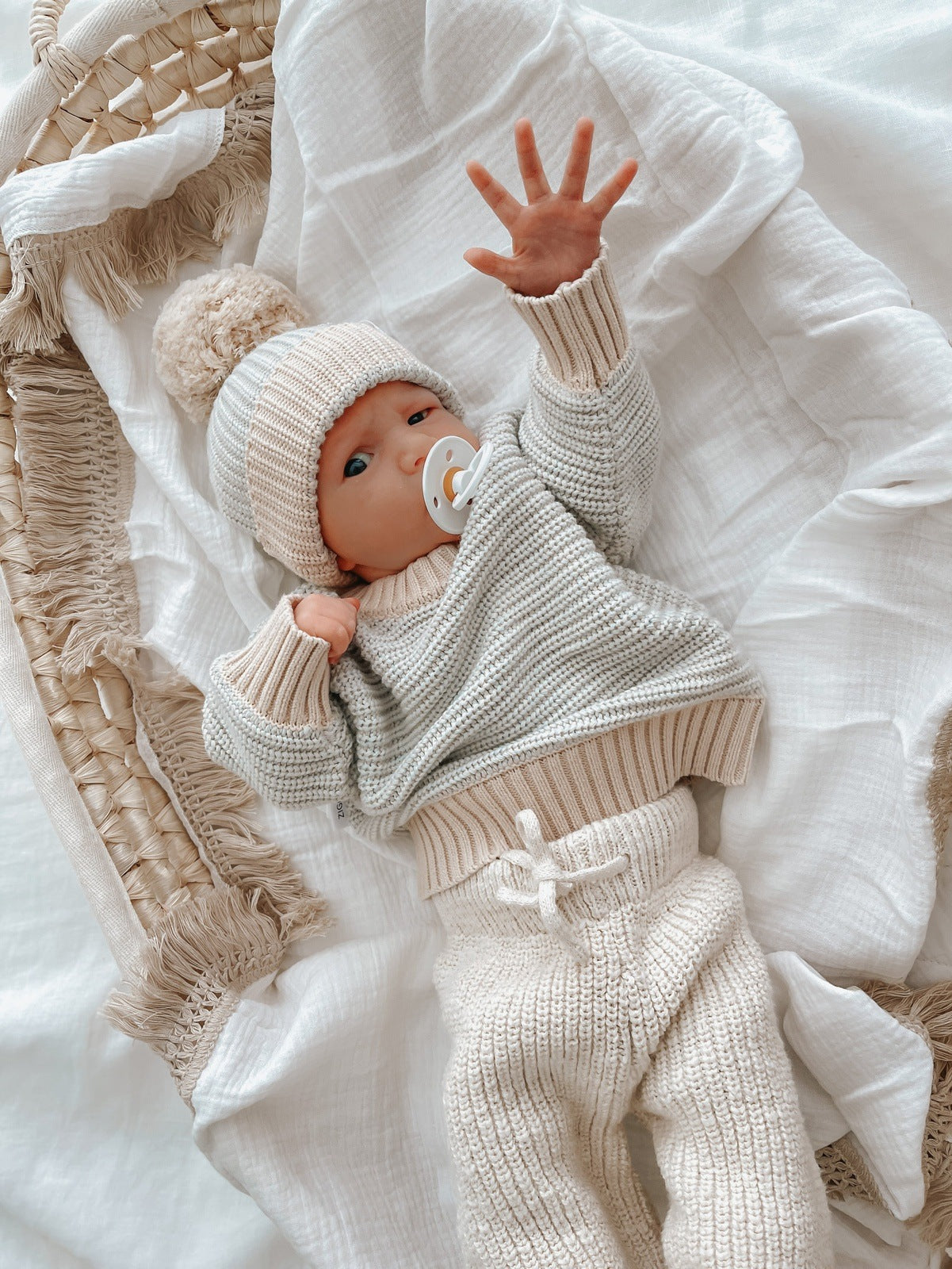 Swaddle For Newborn | Fringe Swaddle | Brave Little Lamb