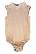 Load image into Gallery viewer, Kenli High Neck Ribbed Leotard - Maple Sugar
