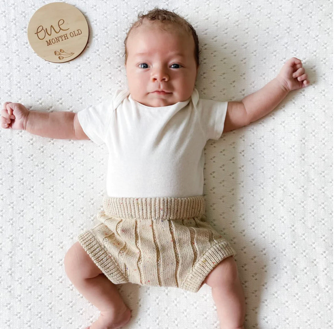 Knitted Bloomers-Oatmeal Speckled