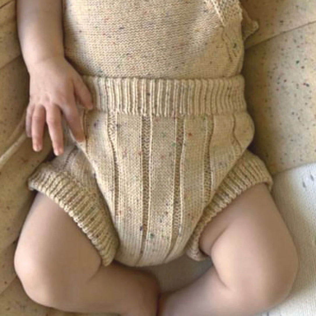 Knitted Bloomers-Oatmeal Speckled