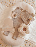 Load image into Gallery viewer, Luxe Teddy Daisy Pacifier Holder - Mushroom
