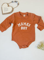 Mama's Boy Romper-Terracotta