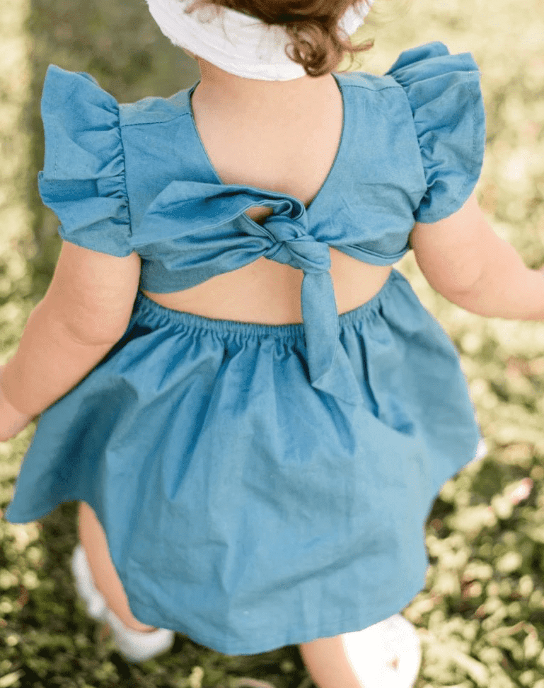 Tie-Back Keyhole Baby Dress | Rachel Keyhole Dress | Brave Little Lamb