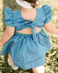 Load image into Gallery viewer, Rachel Tie-Back Keyhole Dress-Denim
