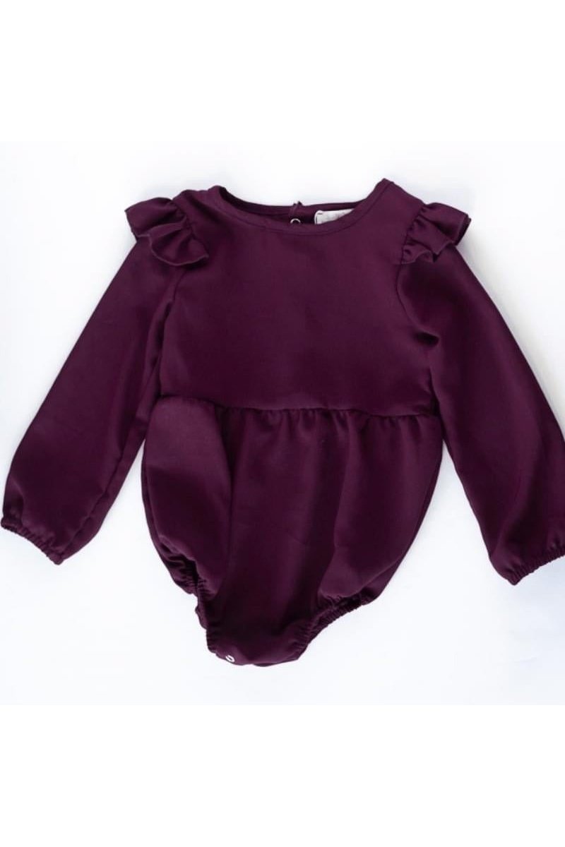 Rhodes Bubble Shorty Romper-Burgundy