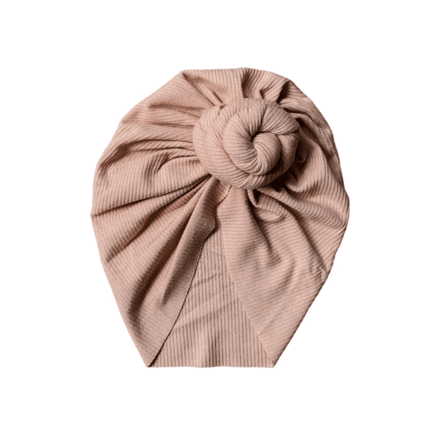 Rib Knot Turban | Pink Champagne