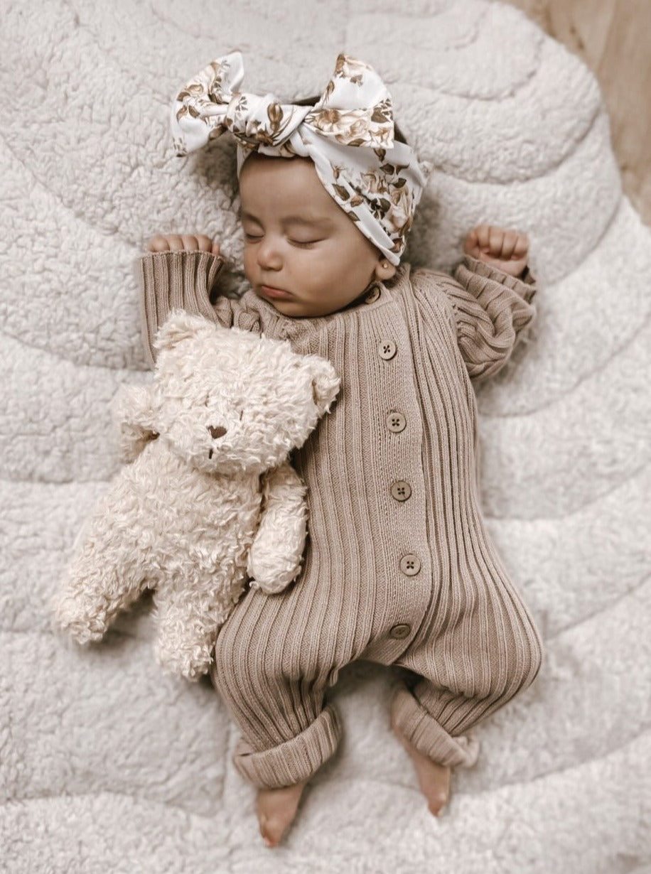 Little B's | Ribbed Romper-Cacao