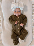 Load image into Gallery viewer, Ribbed Romper-Olive
