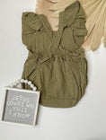 Load image into Gallery viewer, Sage Ruffle Bubble Romper

