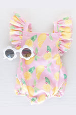 Shiloh Ruffle Back Romper - Pink Lemonade