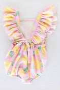 Load image into Gallery viewer, Shiloh Ruffle Back Romper - Pink Lemonade
