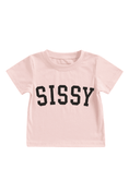 Load image into Gallery viewer, Sissy Print Tee-Baby Pink
