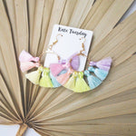 Summer Pastel Tassel Earrings