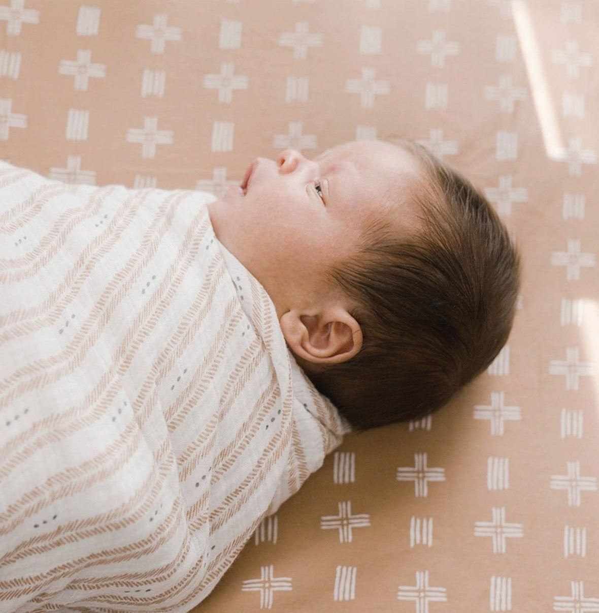 Swaddle Wrap-Neutral Herringbone