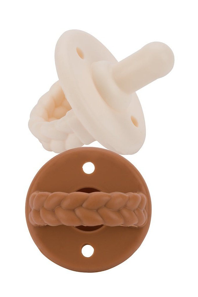 Sweetie Soother™ Pacifier Set-Coconut/Toffee