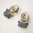 Load image into Gallery viewer, Terah Sandals-Black + White Gingham
