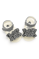 Terah Sandals-Black + White Gingham