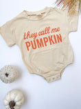 Load image into Gallery viewer, They Call Me Pumpkin Romper-Beige
