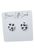 Load image into Gallery viewer, Willow Stud Earrings-Cow Print Ovals
