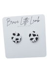 Willow Stud Earrings-Cow Print Ovals